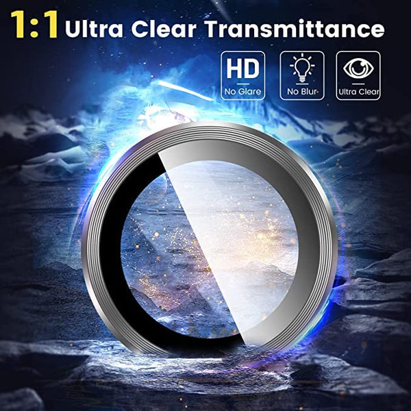 Grey Metallic camera ring lens guard for Samsung S23 Ultra - The Hatke