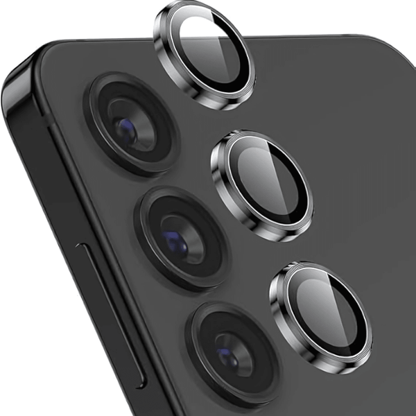Grey Metallic camera ring lens guard for Samsung S24 Plus - The Hatke