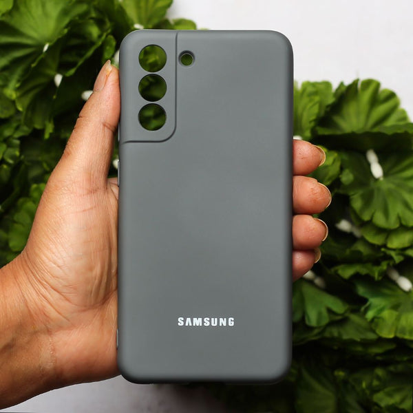 Grey Original Camera Safe Silicone case for Samsung A15 5G - The Hatke