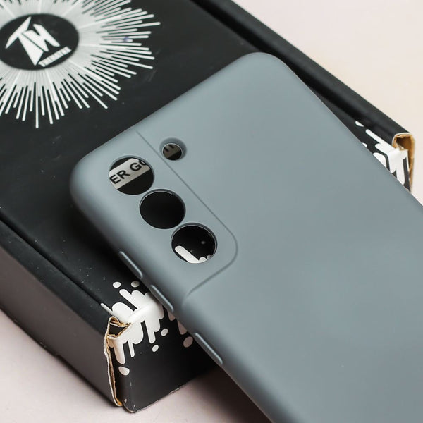 Grey Original Camera Safe Silicone case for Samsung A15 5G - The Hatke