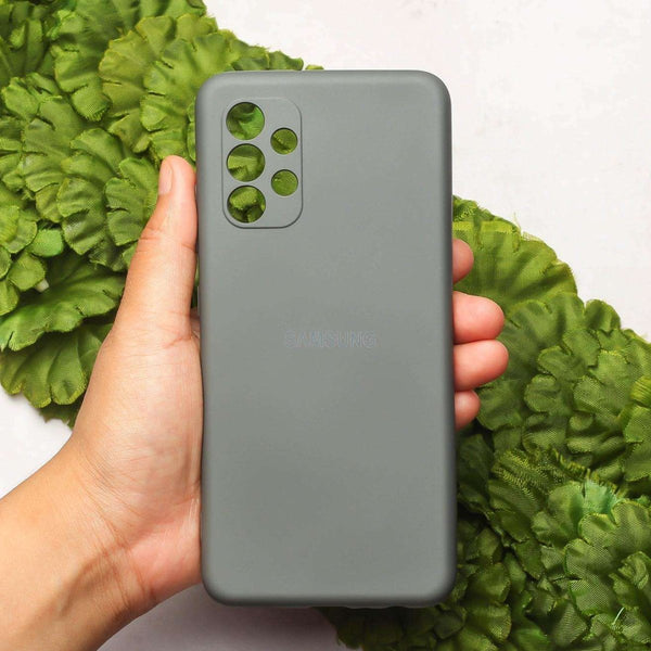 Grey Original Camera Safe Silicone case for Samsung A32 - The Hatke