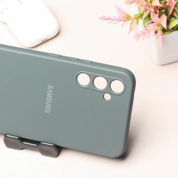 Grey Original Camera Safe Silicone case for Samsung S23 FE - The Hatke
