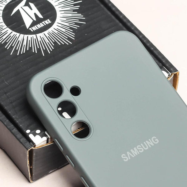 Grey Original Camera Safe Silicone case for Samsung S23 FE - The Hatke