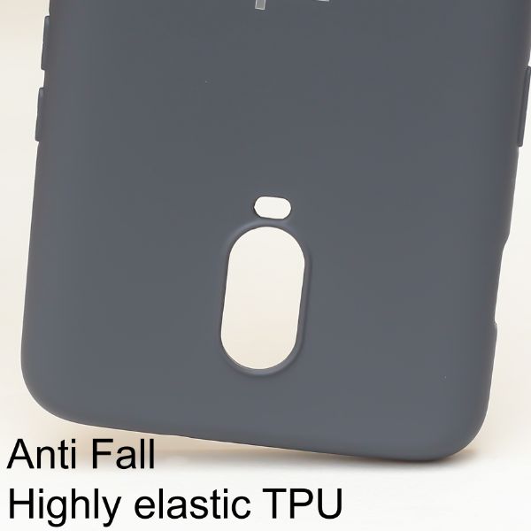 Grey Original Camera Silicone case for Oneplus 6T - The Hatke