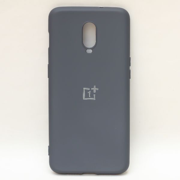 Grey Original Camera Silicone case for Oneplus 6T - The Hatke