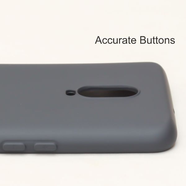 Grey Original Camera Silicone case for Oneplus 6T - The Hatke