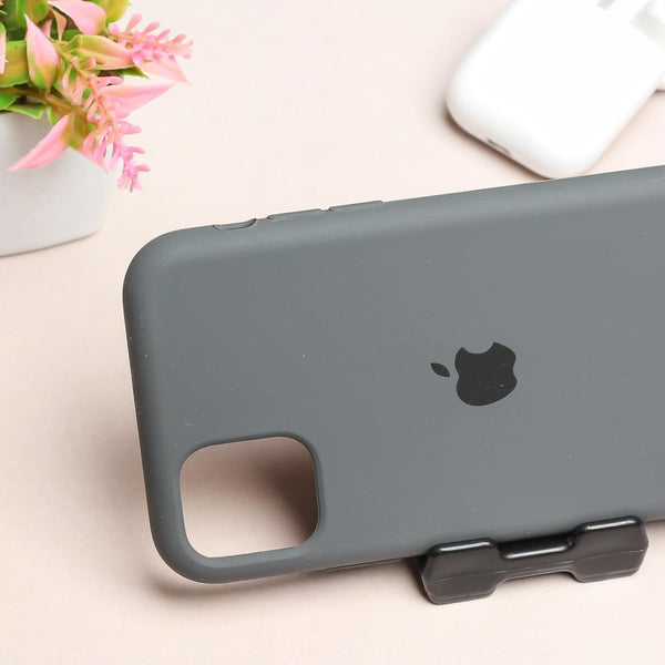 Grey Original Silicone case for Apple Iphone 12 - The Hatke