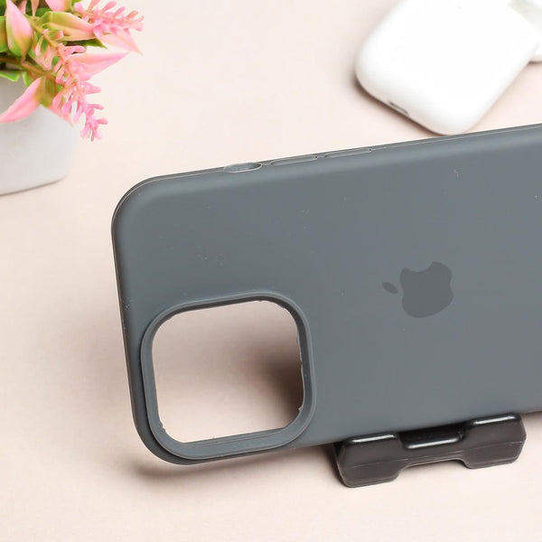 Grey Original Silicone case for Apple Iphone 15 Pro - The Hatke