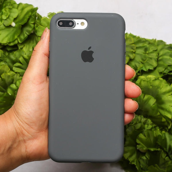 Grey Original Silicone case for Apple Iphone 7 Plus - The Hatke