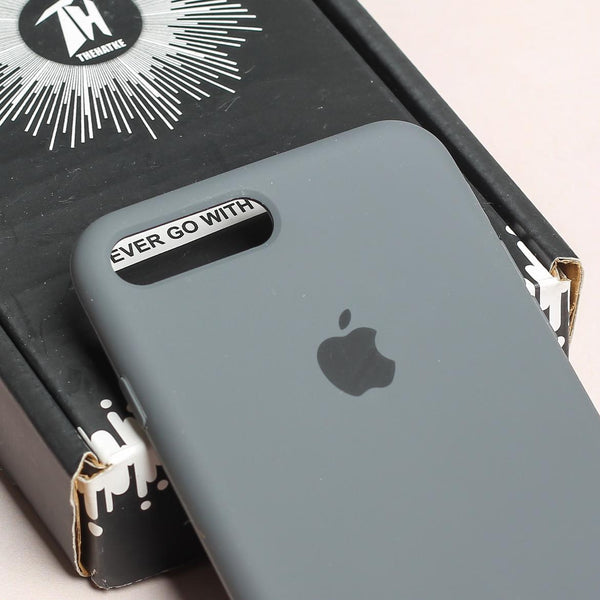 Grey Original Silicone case for Apple Iphone 7 Plus - The Hatke