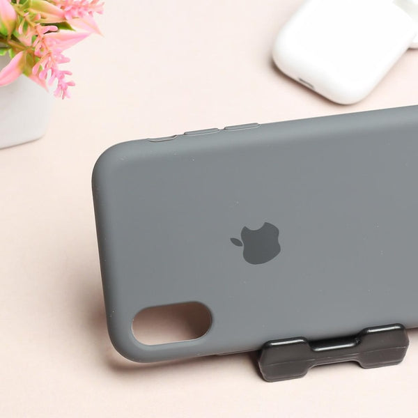 Grey Original Silicone case for Apple Iphone Xs Max - The Hatke