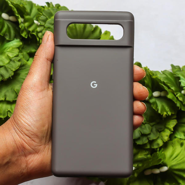 Grey Original Silicone case for Google Pixel 7 - The Hatke