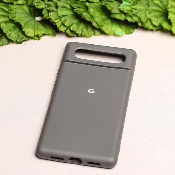 Grey Original Silicone case for Google Pixel 7 - The Hatke