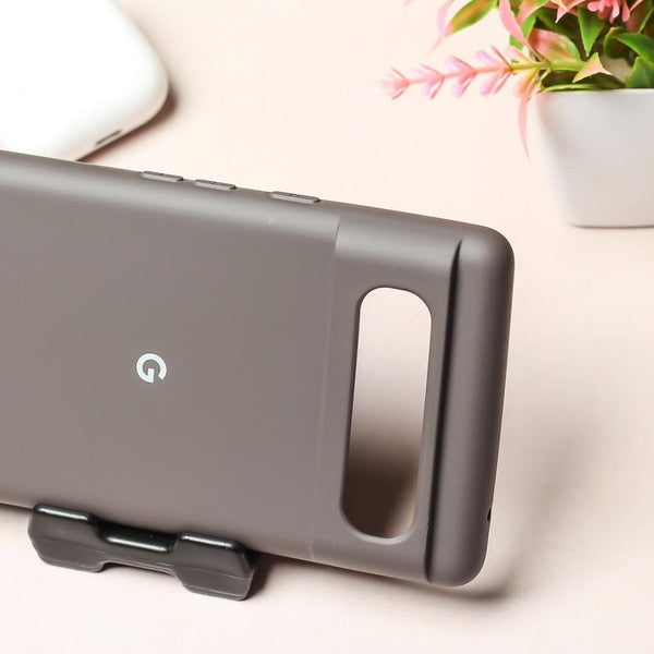 Grey Original Silicone case for Google Pixel 7 - The Hatke