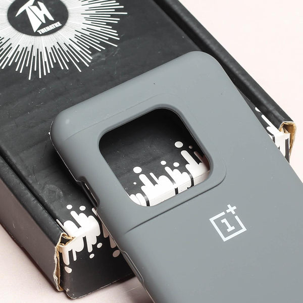 Grey Original Silicone case for Oneplus 10 Pro - The Hatke