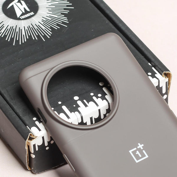 Grey Original Silicone case for Oneplus 11 - The Hatke