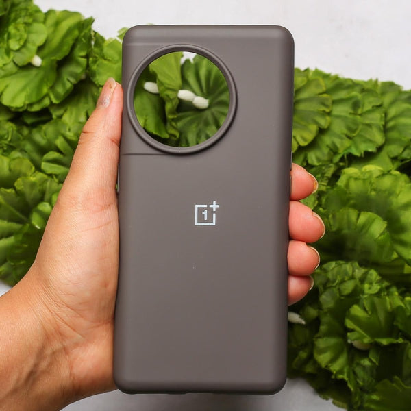 Grey Original Silicone case for Oneplus 11R - The Hatke