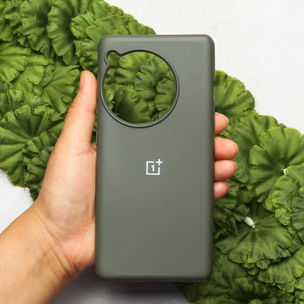 Grey Original Silicone case for Oneplus 12R - The Hatke