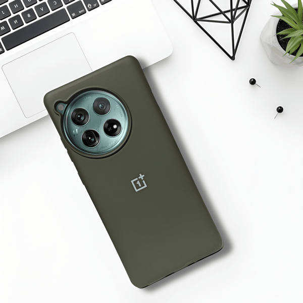 Grey Original Silicone case for Oneplus 12R - The Hatke