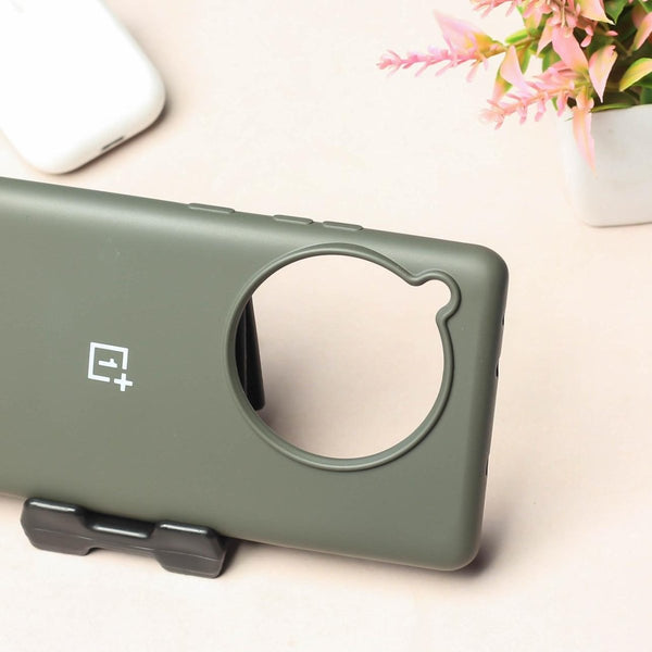 Grey Original Silicone case for Oneplus 12R - The Hatke