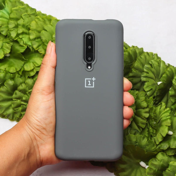 Grey Original Silicone case for Oneplus 7 Pro - The Hatke
