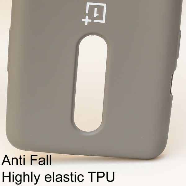 Grey Original Silicone case for Oneplus 8 - The Hatke