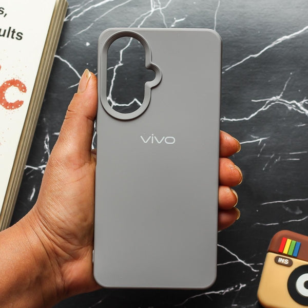 Grey Original Silicone case for Vivo Y27 4G - The Hatke