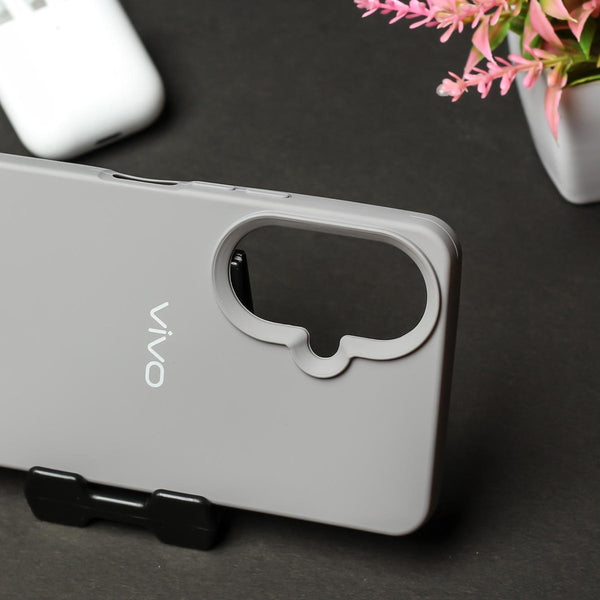 Grey Original Silicone case for Vivo Y27 4G - The Hatke