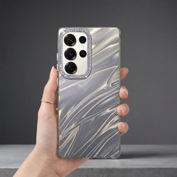 Grey Ripple Case for Samsung S25 Ultra - The Hatke
