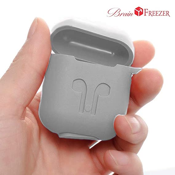 Grey Silicone Case For Apple Airpods 1/2 - The Hatke