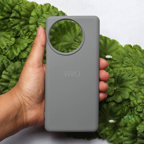 Grey Silicone Case for Vivo V30E - The Hatke