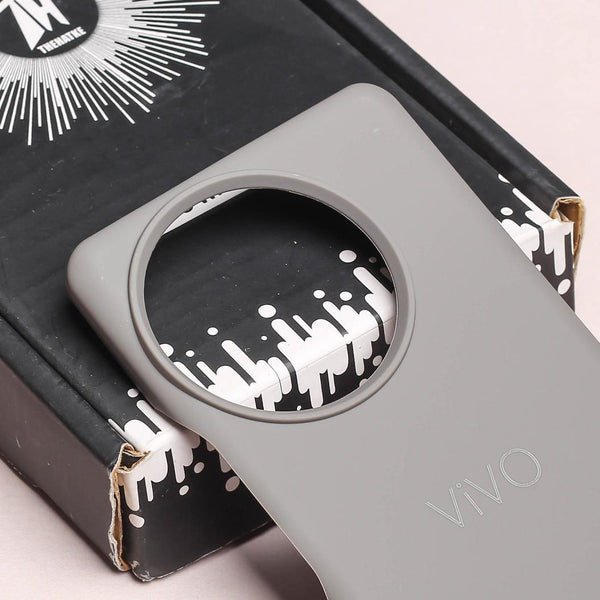 Grey Silicone Case for Vivo V30E - The Hatke