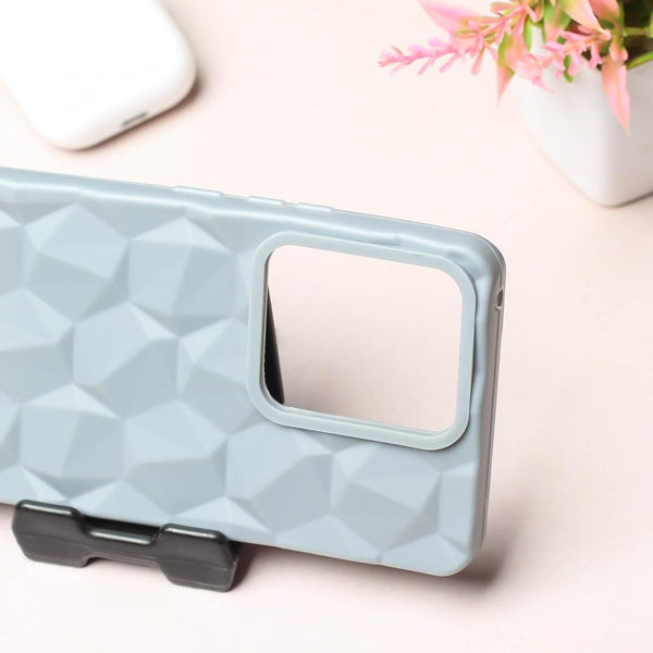 Grey Square Diamond Silicone case for Motorola Edge 40 - The Hatke