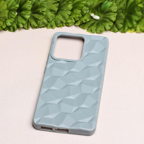 Grey Square Diamond Silicone case for Motorola Edge 40 Neo - The Hatke