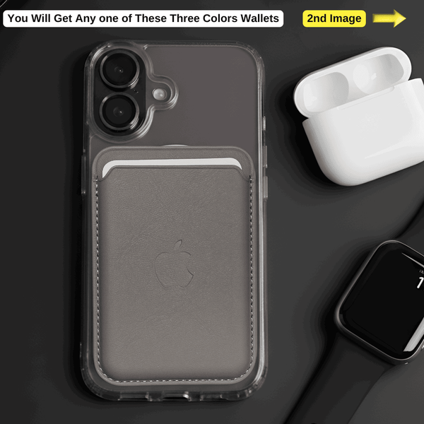 Grey Wallet Case for Apple iphone - The Hatke