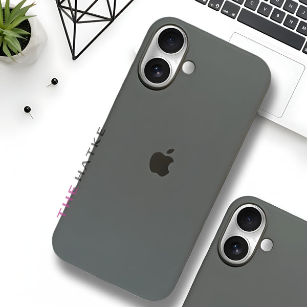 Grey Original Silicone case for Apple iphone 16