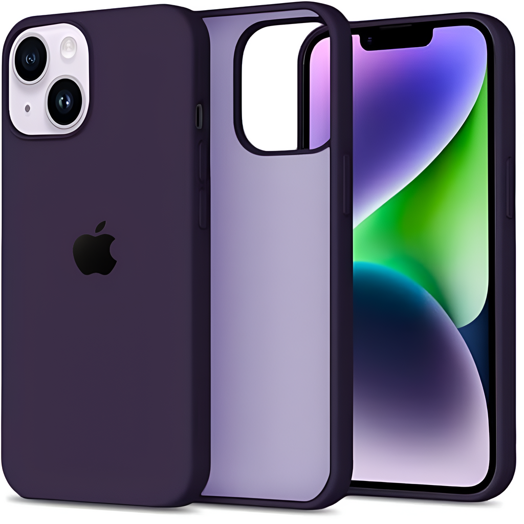 Deep Purple Original Silicone case for Apple iphone 13 The Hatke