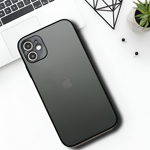 Grey Matte Fiber Silicone case for Apple iphone 12