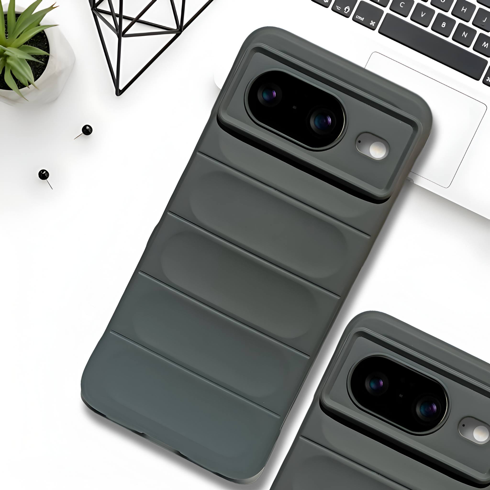 Grey Wave Silicone Case for Google Pixel 8