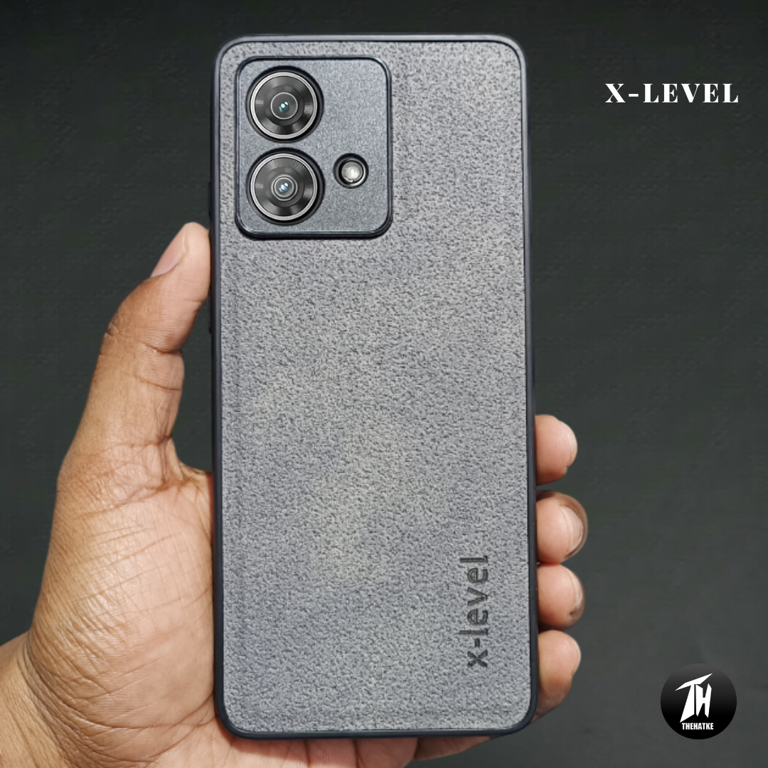 X-LEVEL Grey Leather Case for Motorola Edge 40 Neo