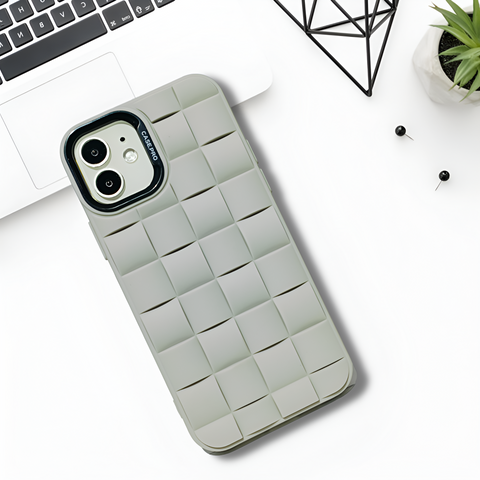 Grey Grid silicone case for Apple iPhone 12