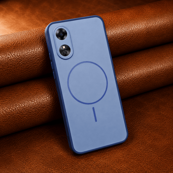 GripMate Blue Silicone case for Oppo A17 - The Hatke