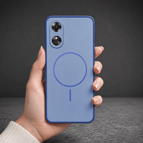 GripMate Blue Silicone case for Oppo A17 - The Hatke