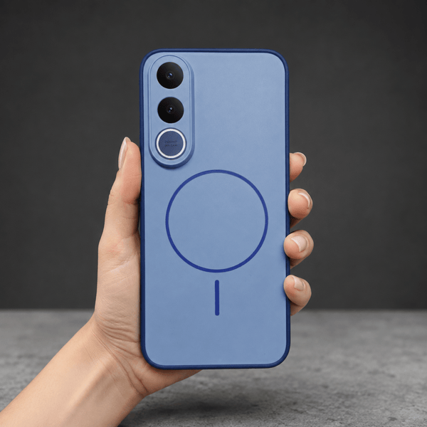 GripMate Blue Silicone case for Vivo V70 Fe - The Hatke
