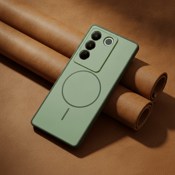 GripMate Green Silicone case for Vivo V27 - The Hatke