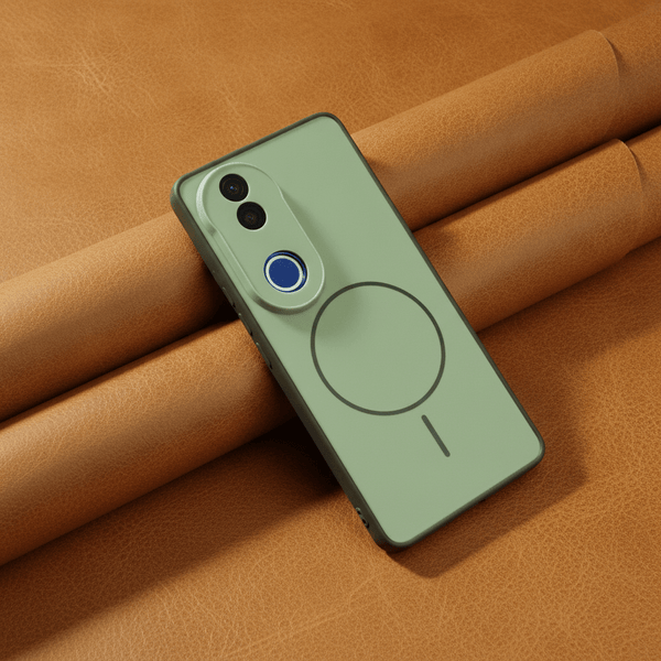 GripMate Green Silicone case for Vivo V50 - The Hatke