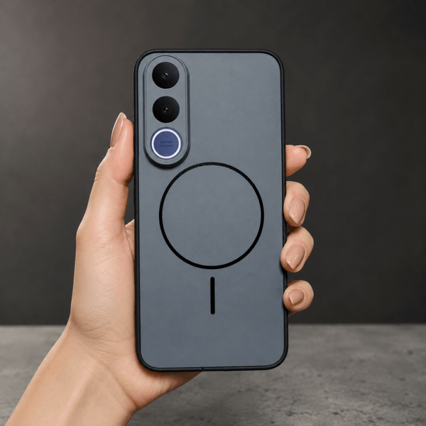 GripMate Grey Silicone case for Vivo V70 Fe - The Hatke
