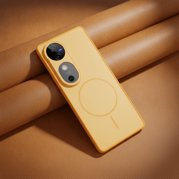GripMate Orange OC Silicone case for Vivo V40 Pro - The Hatke