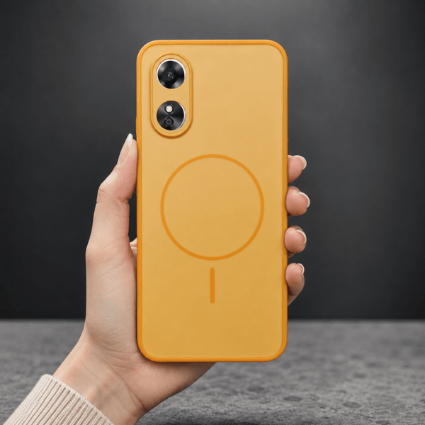 GripMate Orange Silicone case for Oppo A17 - The Hatke
