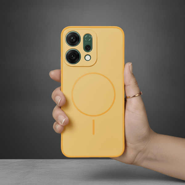 GripMate Orange Silicone case for Oppo Reno 14 - The Hatke